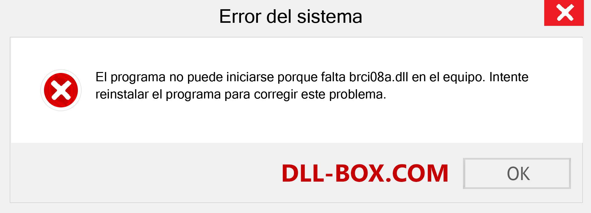 ¿Falta el archivo brci08a.dll ?. Descargar para Windows 7, 8, 10 - Corregir brci08a dll Missing Error en Windows, fotos, imágenes